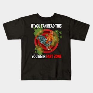 Fart Zone Chicken 06 Kids T-Shirt